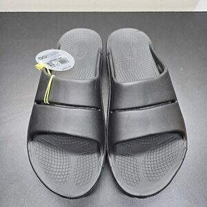 Oofos Ooahh Recovery Comfort Slide Sandals Black  Unisex M 14 / W 16 EU 47